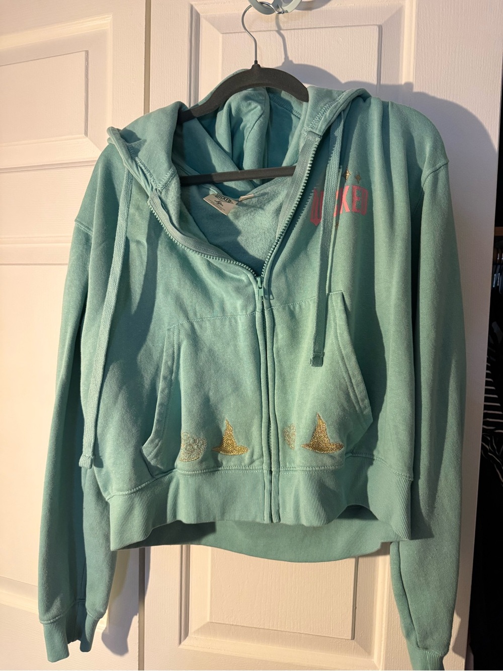 WICKED Green Zip-Up Hoodie Jacket with Hood